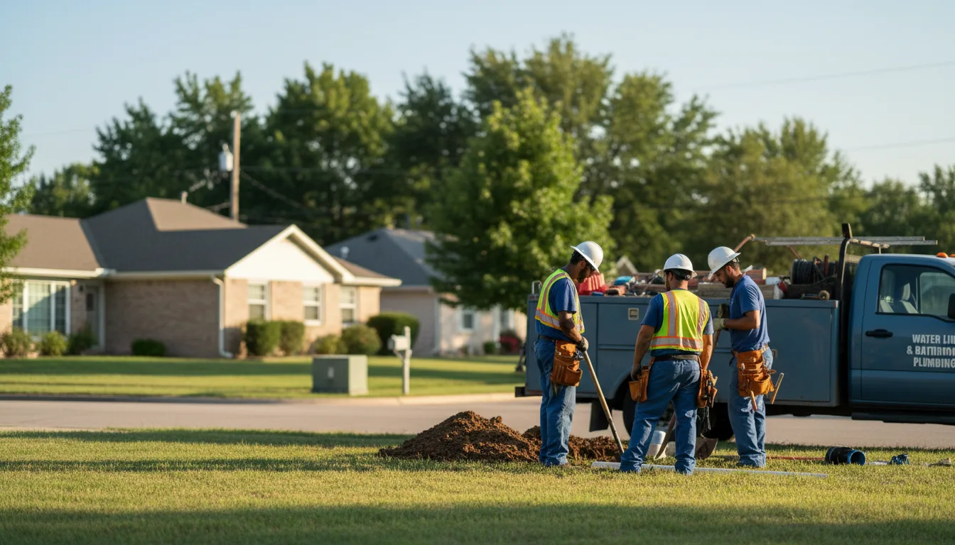 Residential water line and bathroom plumbing service in Adams, MN